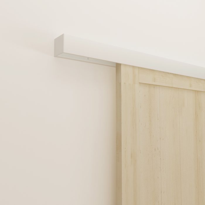 Schiebetürsystem Modern Weiss 200cm Deckenmontage