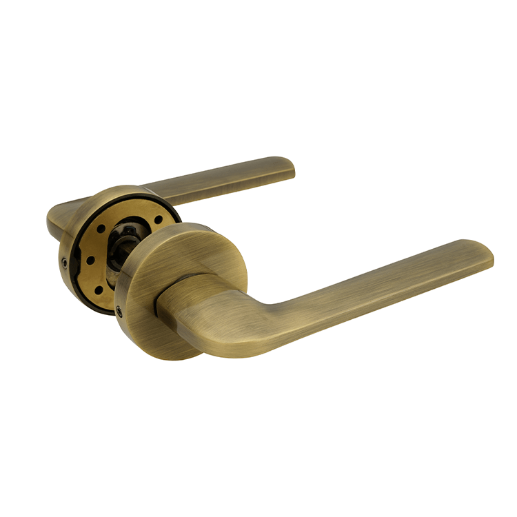 Türdrücker Sofia mit runder Rosette Messing antik