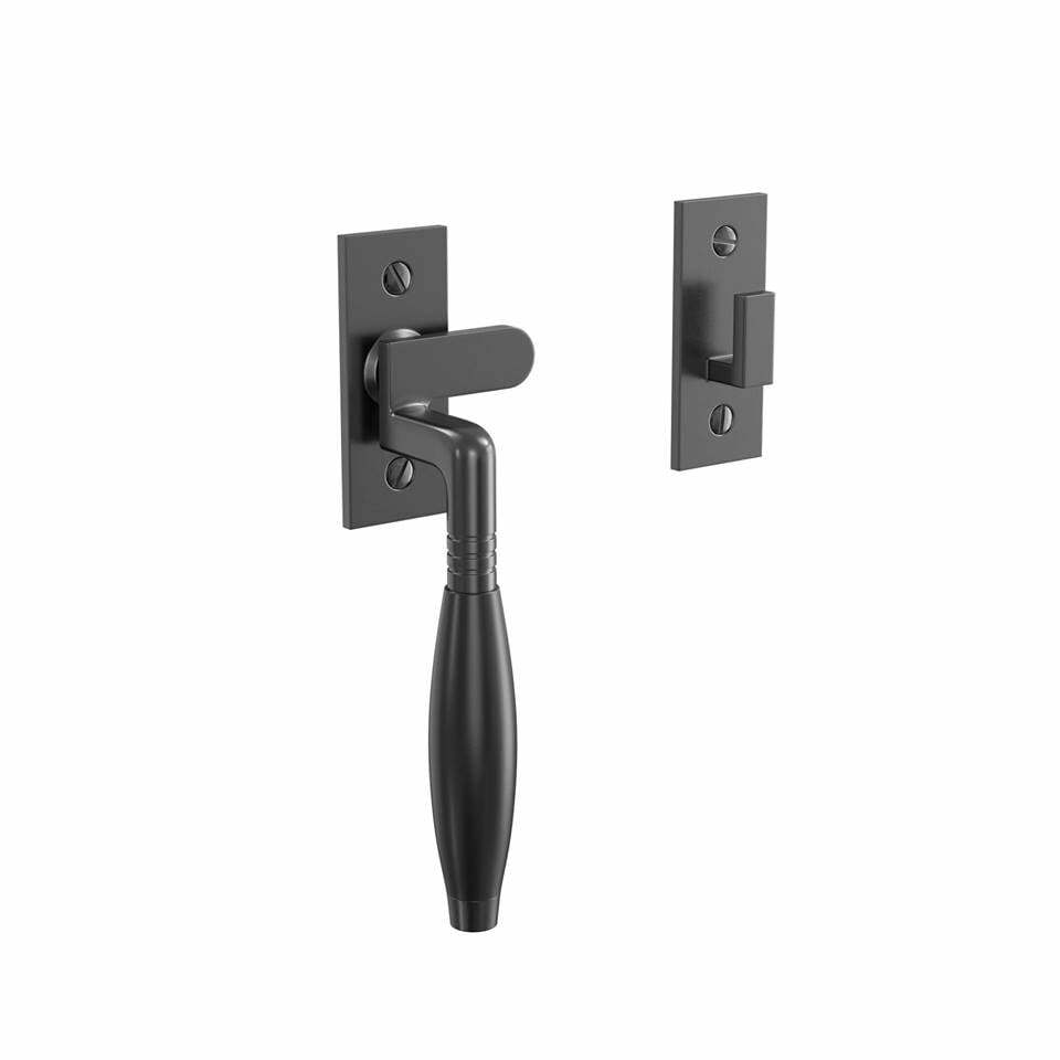 Fensterverschluss Nickel Schwarz - Links
