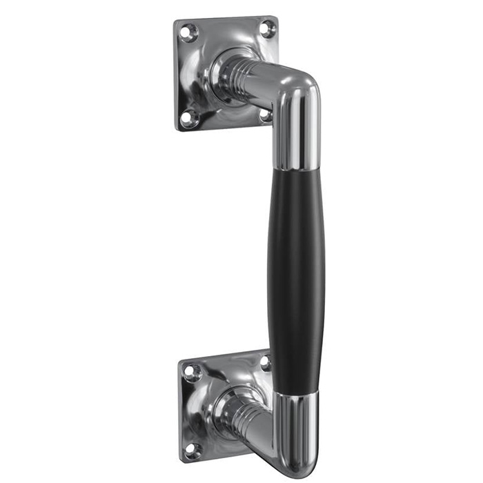 Griffe Nickel Glanz mit Ebenholz