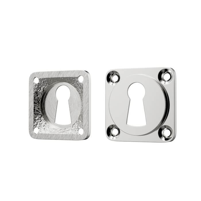 Schlüsselplatte Nickel Glanz (2 Stück)