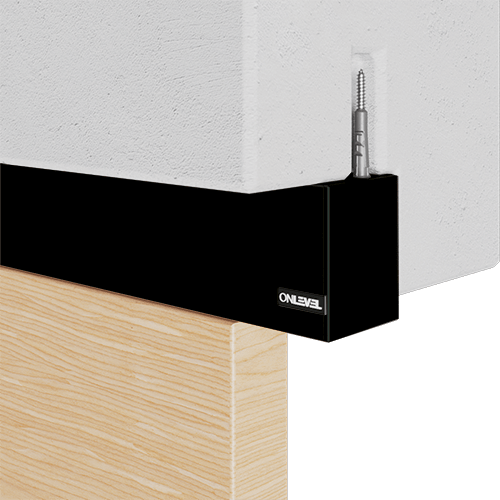 Infinityslide 69kg Deckenmontage für Holztüren 200 cm Anodisiertes Aluminium Schwarz