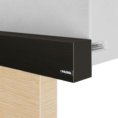 Infinityslide 69kg Wandmontage für Holztüren 200 cm Anodisiertes Aluminium Schwarz